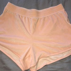 Baby pink velvet Hollister pj shorts